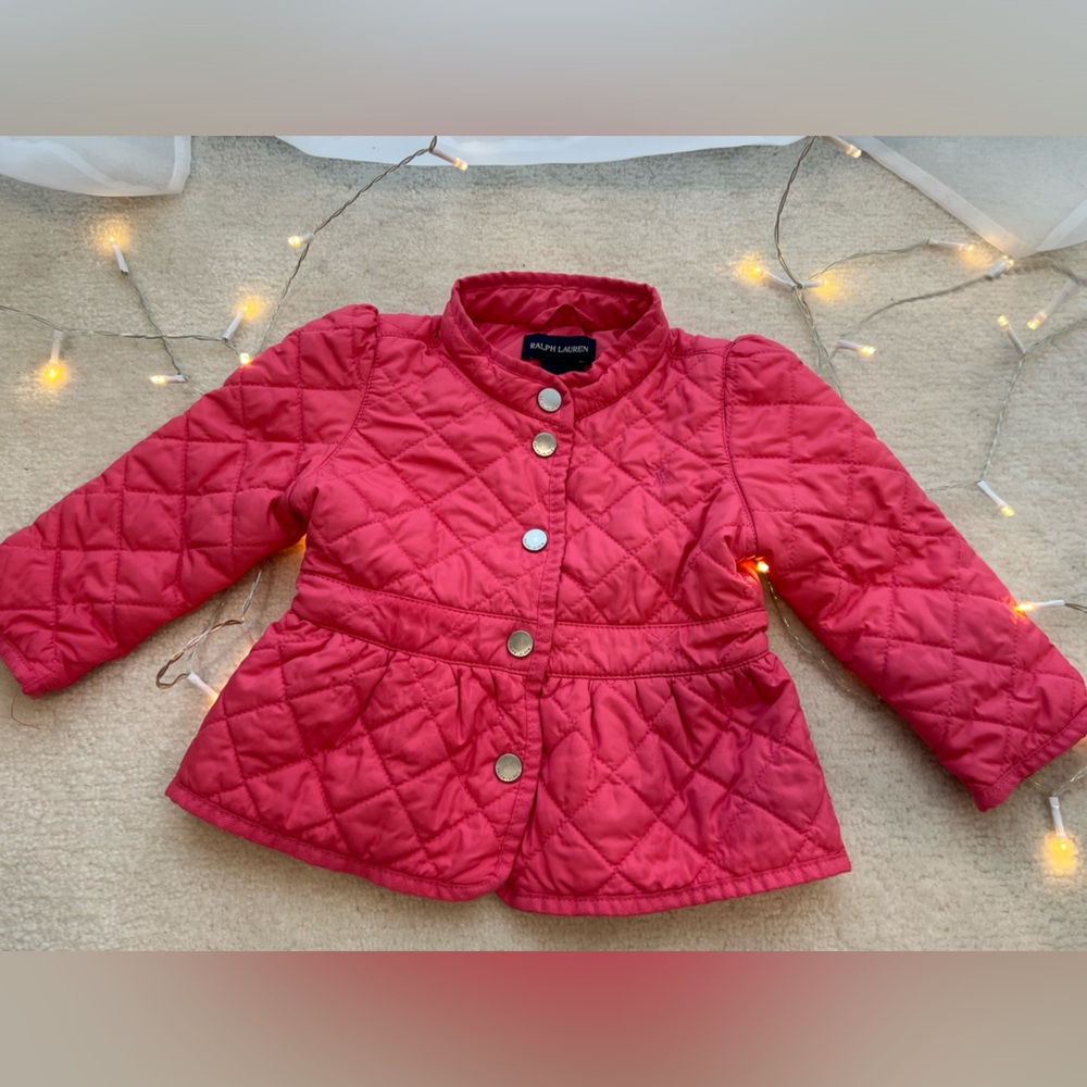 Ralph Lauren Pink Bow 🎀 Baby Girl Long Sleeve Coat Jacket
